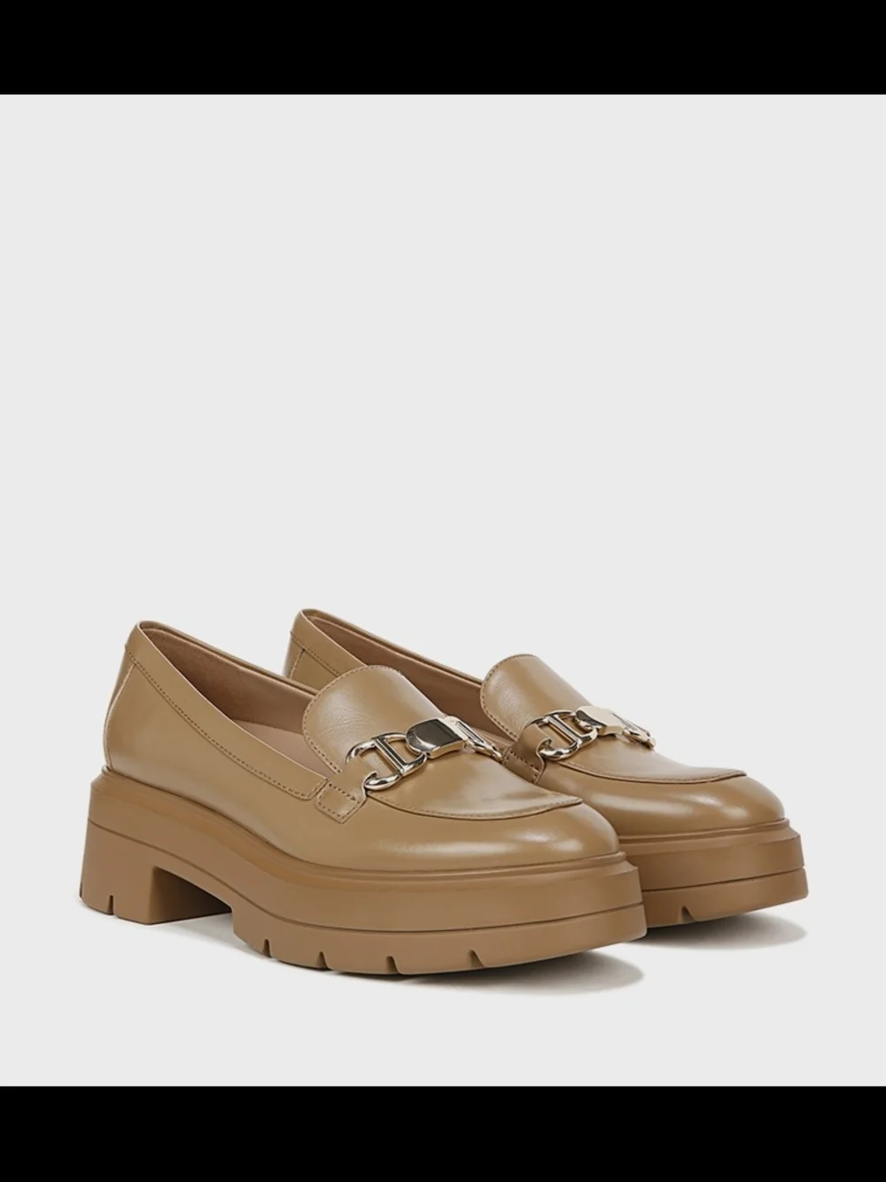 Naturalizer Women's Nina Lug Loafer  Tan Leather 7.5M